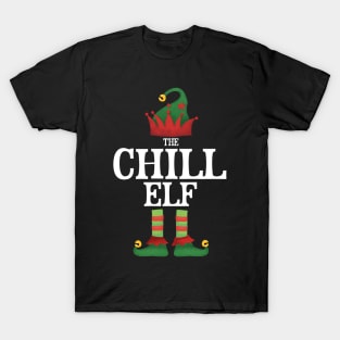 Chill Elf Matching Family Group Christmas Party Pajamas T-Shirt